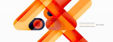 Illustration for Lines geometric creative abstract background. Bright color line composition for wallpaper, banner, background or landing - Royalty Free Image