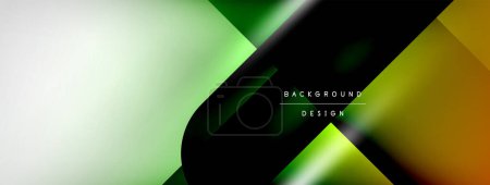 Téléchargez les illustrations : Vector abstract line background with glowing effects and shadows. Vector Illustration For Wallpaper, Banner, Background, Card, Book Illustration, landing page - en licence libre de droit