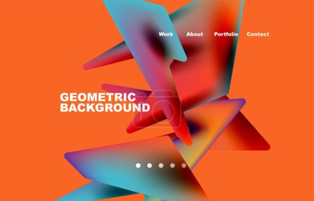 Illustration for Broken pieces abstract background. Trendy background for your landing page design, concept of web page design for website and mobile website - Royalty Free Image