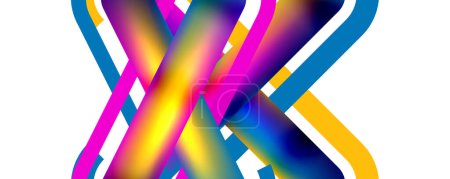 Illustration for Straight lines minimalist abstract background with fluid colors. Vector Illustration For Wallpaper, Banner, Background, Card, Book Illustration, landing page - Royalty Free Image