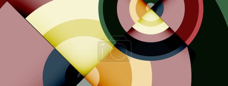 Ilustración de Círculos con sombras de moda mínima composición geométrica fondo abstracto - Imagen libre de derechos