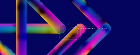 Illustration for Straight lines minimalist abstract background with fluid colors. Vector Illustration For Wallpaper, Banner, Background, Card, Book Illustration, landing page - Royalty Free Image
