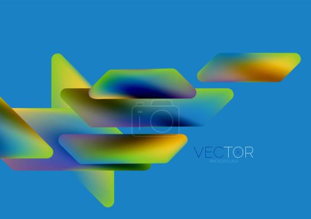 Illustration for Tech minimal geometric wallpaper. Creative abstract background. Vector illustration for wallpaper banner background or landing page - Royalty Free Image