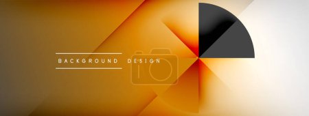 Illustration for Abstract vector background. Shadow lines and lights with round elements and circles composition. Vector Illustration For Wallpaper, Banner, Background, Card, Book Illustration, landing page - Royalty Free Image