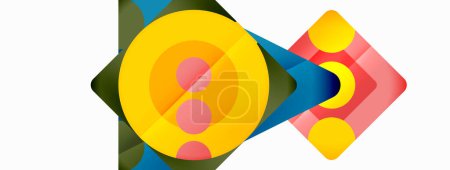 Illustration for Triangles and circles abstract background for wallpaper, banner, background, card, book Illustration, landing page - Royalty Free Image