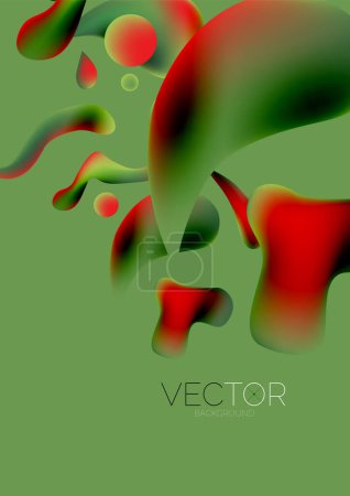 Illustration for Fluid shapes vertical wallpaper background. Vector illustration for banner background or landing page - Royalty Free Image