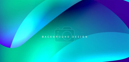 Illustration for Fluid color liquid 3d elements abstract background - Royalty Free Image