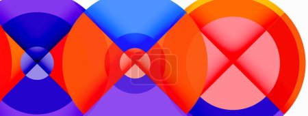 Illustration for Circle trendy minimal geometric abstract background. Vector Illustration For Wallpaper, Banner, Background, Card, Book Illustration, landing page - Royalty Free Image