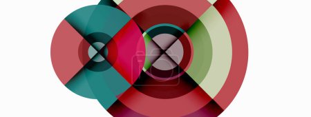 Ilustración de Círculos con sombras de moda mínima composición geométrica fondo abstracto - Imagen libre de derechos