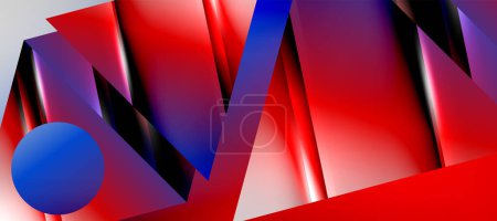 Ilustración de Triangle abstract background with shiny and glossy effects. Vector Illustration For Wallpaper, Banner, Background, Card, Book Illustration, landing page - Imagen libre de derechos