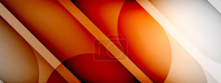 Illustration for Light geometric abstract background with lines, circles - Royalty Free Image