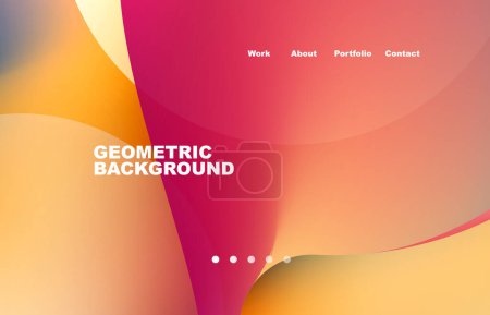 Illustration for Abstract liquid background for your landing page design. Web page for website or mobile app wallpaper - Royalty Free Image
