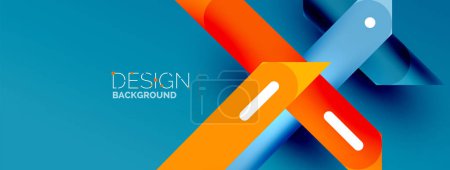 Illustration for Background overlapping lines. Dynamic lines abstract wallpaper. Straight lines composition vector illustration for wallpaper banner background or landing page - Royalty Free Image