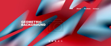 Photo for Landing page background template. Abstract geometric shapes composition. Vector illustration for wallpaper, banner, background - Royalty Free Image