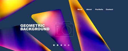 Photo for Geometric shapes minimalist abstract background. Vector Illustration For Wallpaper, Banner, Background, Card, Book Illustration, landing page - Royalty Free Image
