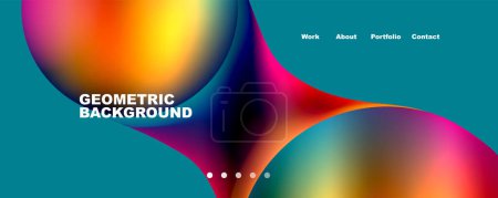Photo for Trendy simple circle gradient abstract background. Vector Illustration For Wallpaper, Banner, Background, Card, Book Illustration, landing page - Royalty Free Image