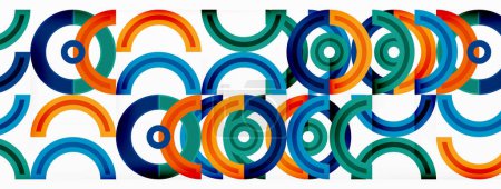 Ilustración de Fondo abstracto círculo colorido. Plantilla para fondo de pantalla, banner, presentación, fondo - Imagen libre de derechos