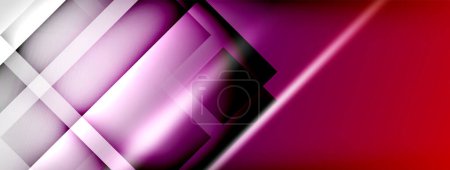 Illustration for Light and shadow squares and lines abstract background - Royalty Free Image
