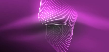 Photo for Abstract background neon wave. Hi-tech design for wallpaper, banner, background, landing page, wall art, invitation, prints, posters - Royalty Free Image