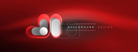 Illustration for Glowing round shapes abstract background. Template for wallpaper, banner, presentation, background - Royalty Free Image