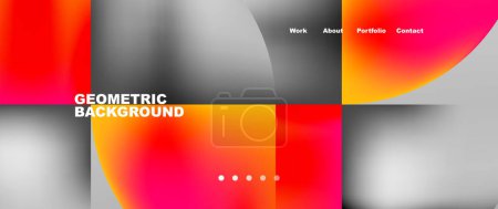 Illustration for Circles and round elements abstract background design for wallpaper, banner, background, landing page, wall art, invitation, prints - Royalty Free Image