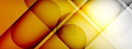 Ilustración de Abstract background - geometric composition created with lights and shadows. Technology or business digital template - Imagen libre de derechos