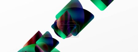 Ilustración de Efectos transparentes fondo abstracto geométrico. Fondo de pantalla minimalista, bandera, fondo o aterrizaje - Imagen libre de derechos
