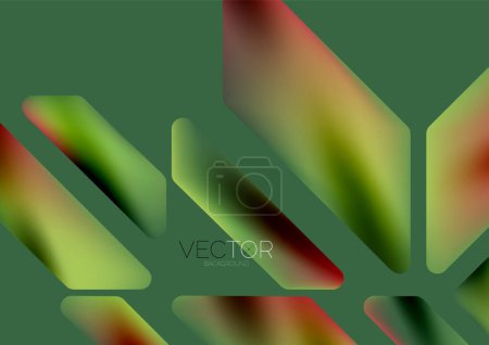 Ilustración de Fluid color dynamic geometric shapes abstract background. Vector illustration for wallpaper banner background or landing page - Imagen libre de derechos