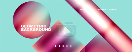 Illustration for Minimalist geometric abstract background with fluid gradients. Vector Illustration For Wallpaper, Banner, Background, Card, Book Illustration, landing page - Royalty Free Image