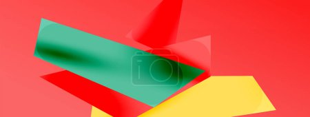 Illustration for Background abstract overlapping shapes. Minimal composition vector illustration for wallpaper banner background or landing page - Royalty Free Image