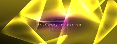 Ilustración de Fondo de línea brillante de neón geométrico vibrante. Una pantalla audaz e impresionante de formas, líneas, colores y brillo, perfecta para diseños modernos futuristas, presentaciones de alta tecnología, páginas web de tecnología - Imagen libre de derechos