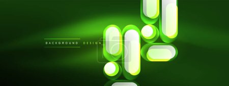 Illustration for Neon circle abstract background. Template for wallpaper, banner, presentation, background - Royalty Free Image