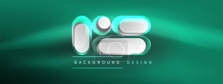Photo for Glowing round shapes abstract background. Template for wallpaper, banner, presentation, background - Royalty Free Image