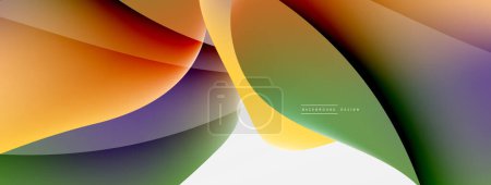 Téléchargez les illustrations : Abstract background. Fluid gradient color wave template for wallpaper, banner, background or landing - en licence libre de droit