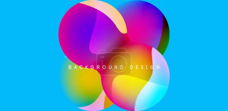 Ilustración de Bright abstract background glossy shiny circle and sphere composition. Minimalist geometric vector Illustration For Wallpaper, Banner, Background, Card - Imagen libre de derechos