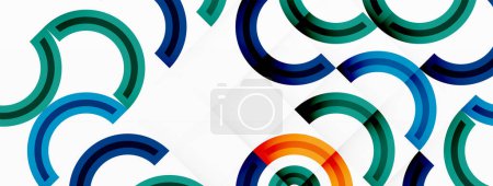 Illustration for Colorful circle abstract background. Template for wallpaper, banner, presentation, background - Royalty Free Image