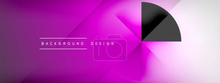 Foto de Abstract vector background. Shadow lines and lights with round elements and circles composition. Vector Illustration For Wallpaper, Banner, Background, Card, Book Illustration, landing page - Imagen libre de derechos