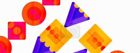 Illustration for Triangles and circles abstract background for wallpaper, banner, background, card, book Illustration, landing page - Royalty Free Image