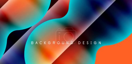 Illustration for Colorful bubble abstract background with shadow effects. Minimalist geometric vector Illustration For Wallpaper, Banner, Background, Card, Book Illustration, landing page - Royalty Free Image