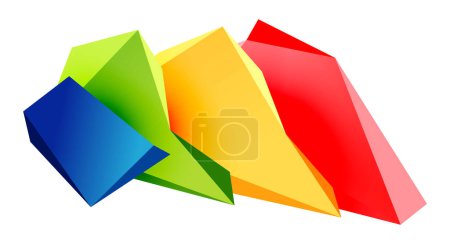 Ilustración de Vector 3d baja poli triángulo geométricos elementos de diseño - Imagen libre de derechos