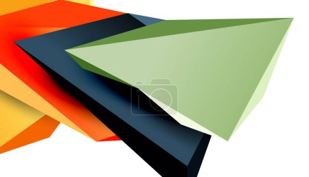 Ilustración de Vector 3d baja poli triángulo geométricos elementos de diseño - Imagen libre de derechos
