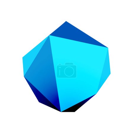 Illustration for Abstract low poly stone design. Geometric 3d vector design element - Royalty Free Image