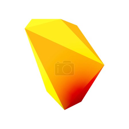 Illustration for Abstract low poly stone design. Geometric 3d vector design element - Royalty Free Image