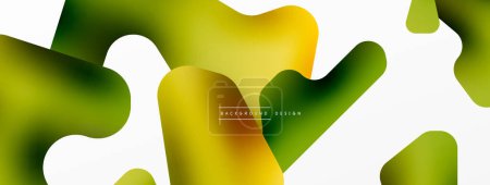 Ilustración de Colorful bright abstract shapes composition. Digital web futuristic template for wallpaper, banner, background, card, book Illustration, landing page - Imagen libre de derechos