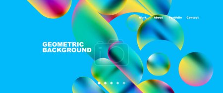 Illustration for Minimal geometric abstract background, vector illustration for wallpaper banner background or landing page - Royalty Free Image