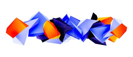 Ilustración de Un fondo abstracto vectorial elegante y moderno con formas geométricas 3D construidas a partir de triángulos de polietileno bajo, perfecto para diseños contemporáneos - Imagen libre de derechos