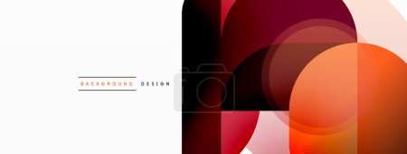 Illustration for Round triangle shapes lines and circles. Geometric vector illustration for wallpaper banner background or landing page - Royalty Free Image
