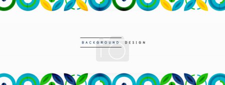 Illustration for Colorful circles abstract background. Hi-tech design for wallpaper, banner, background, landing page, wall art, invitation, prints, posters - Royalty Free Image