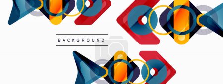 Illustration for Abstract triangles and square minimal geometric background - Royalty Free Image
