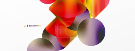 Illustration for Transparent effects geometric abstract background. Minimalist wallpaper, banner, background or landing - Royalty Free Image